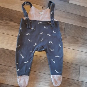 Sanetta ~ Bezaubernde Latzhose ~ Wimpern ~ Anthrazit/Rose ~ 68 ~ Top Zustand!!! - Bild 1 von 6