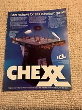 original 1984 11- 8.5''  ice  Chexx Hockey  arcade  game AD FLYER