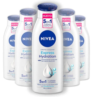 NIVEA Body Cream EXPRESS HYDRATION Moisturizer Lotion Crema Corporal 220ml=7.5oz - Image 1 of 2