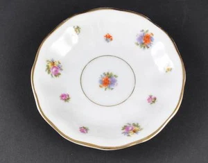 Vintage Furstenberg German Saucer Lavender Purple Orange Yellow Floral Gold Gilt - Picture 1 of 1