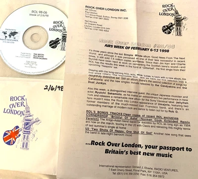 2/6/98 ROCK OVER LONDON EXCLUSIVE IN STUDIO INTERVIEW RYUICHI SAKAMOTO (8 MIN) - Image 1 of 2