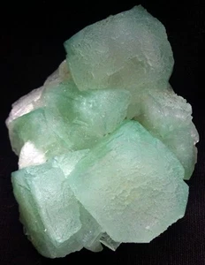 GREEN APOPHYLLITE CUBES W/ STILBITE MINERALS SPECIMENS - Picture 1 of 4