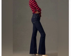 Rag & Bone Casey High Rise Flare Jeans Womens Size 26 Dark Wash Denim - Picture 1 of 12