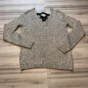 Harper Heritage schwarz-weißer Strickpullover mit Schnürung hinten Gr. XS - Bild 1 von 3