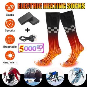 5000mAh USB Beheizbare Socken Akku Beheizte Socken Fußwärmer Unisex Heizsocken - Bild 1 von 8