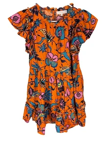 HOUSE OF HARLOW 1960 Ruffle Shirred Tiered Floral A-Line Dress Size Medium - Picture 1 of 5