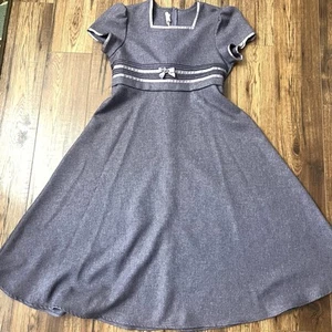 VTG Retro Girl Bonnie Jean Purple Gray Formal/Holiday Dress Sz 18 1/2 American - Picture 1 of 7