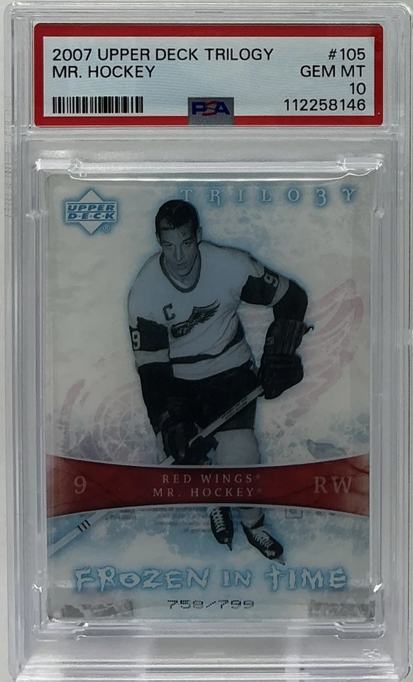 Gordie Howe PSA 10 -2007 Upper Deck Trilogy “Mr. Hockey-Frozen in Time” /799 HOF - Image 1 of 4