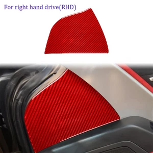 For Chevrolet Corvette C7 14-19 RHD Driver's Door Interior Panel Trim Red Carbon - Picture 1 of 14