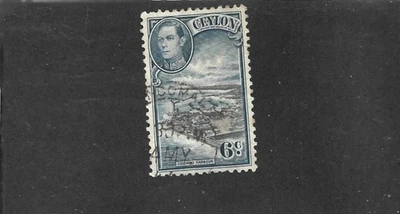 Ceylon 1938 George VI 6c Colombo Harbour Single Used - Image 1 of 2