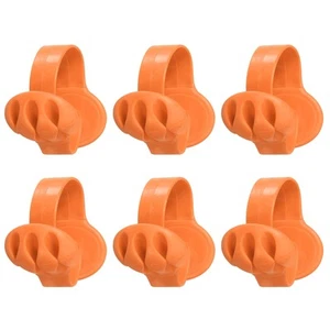 Cable Clips, 6 Pcs Desk Cord Organizer Wire Holders, Orange - Afbeelding 1 van 6