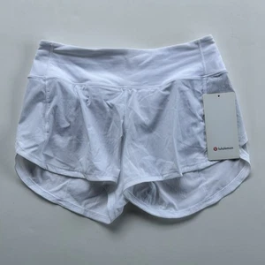 Lululemon Speed Up MR Short 4" gefüttert neu mit Etikett weiß Gr. 6 Fitnessstudio Yoga Laufen Stretch - Bild 1 von 14