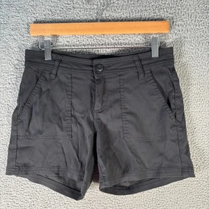 prAna Damen schwarz Stretch Freizeit Shorts Größe 4 Outdoor Wandern Reisen - Bild 1 von 9