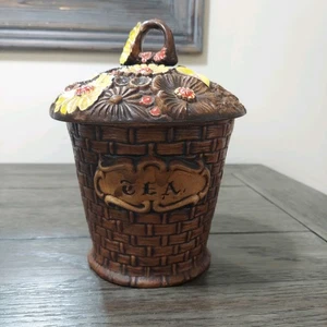 Tarro de té artesanal del tesoro de colección Maui Hawaii diseño floral con flores hecho en EE. UU. - Imagen 1 de 12