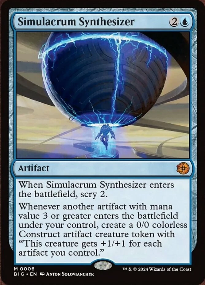 MTG Simulacrum Synthesizer - Foil, Moderate Play, English Outlaws of Thunder Jun - Image 1 of 1