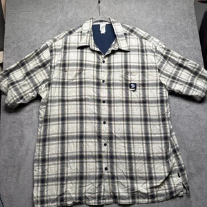 State Property Plaid Shirt Men’s L Short Sleeve Button Up Streetwear Y2K Retro - Picture 1 of 11