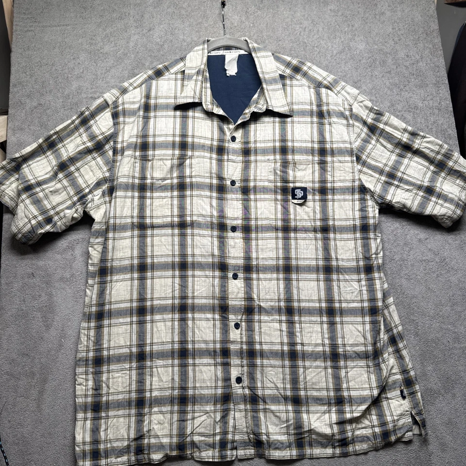 State Property Plaid Shirt Men’s L Short Sleeve Button Up Streetwear Y2K Retro - Image 1 of 4