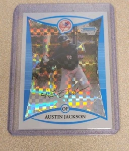 AUSTIN JACKSON 2008 BOWMAN CHROME PROSPECTS BASEBALL X-FRACTOR REFRACTOR SP/275 - Picture 1 of 2