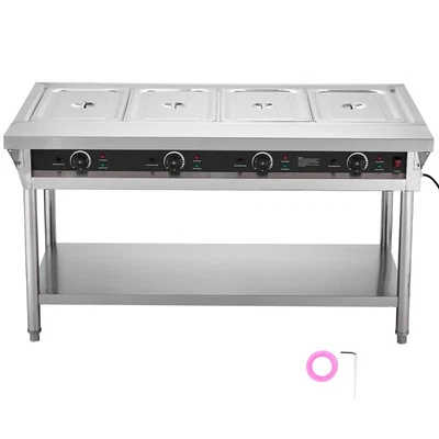 4-Pan Steam Table Commercial Food Warmer with Independent Temperature Control - Image 1 of 4