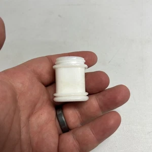 Antique White Milk Glass Cold Cream Jar Melba Chicago IL Ribbed Ca 1920 Nice. 17 - Picture 1 of 6