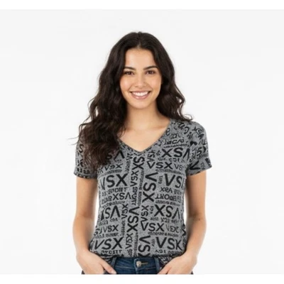 VSX Victoria Secret Deporte Sexy Estampado Gráfico Deportivo Cuello en V Camiseta Mujeres M Foto 1 de 4