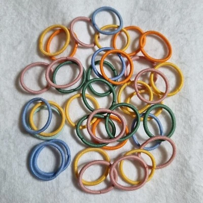 50 peças mini gravatas elásticas para bebês rabo de cavalo elásticas femininas meninas - Imagem 1 de 4