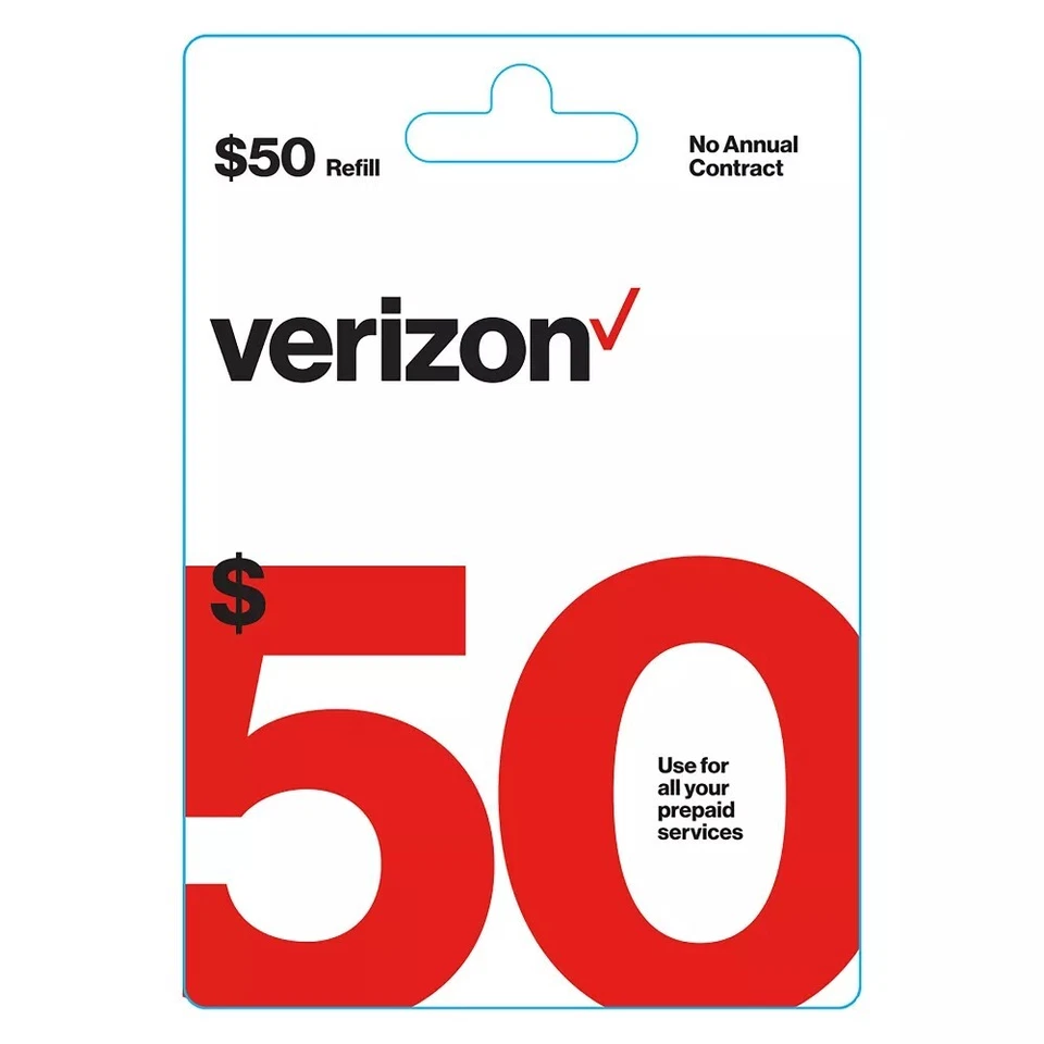 Verizon Wireless Fast Multi Line Refills $10-$100 - Image 1 of 1