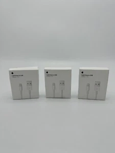 3 Pack Genuine Apple MD818AMA 1M Lightning to USB Cable Charge/Sync - Photo 1 sur 6