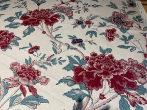 Designer John Lewis viola tessuto floreale larghezza intera misto lino cotone arredamento - Foto 1 di 6
