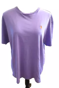 Camiseta para mujer Polo Ralph Lauren manga corta, lavanda, logotipo naranja, talla M - Imagen 1 de 8