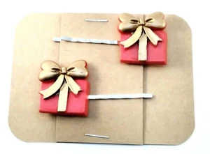 CHRISTMAS PRESENTS Bobby PIn Hair Clip Accessory - Set of 2 Handmade SALE - Picture 1 of 1