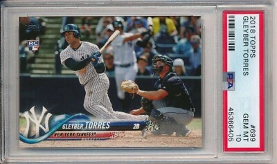 Gleyber Torres Rookie Image Variation SP 2018 Topps S2 Rookie #699 RC PSA 10 Foto 1 de 2