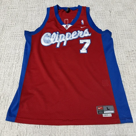 Nike Men’s Large Los Angeles Clippers #7 Lamar Odom Team +2 Length Sewn Jersey Cover
