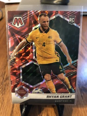 Rhyan Grant 2021-22 Mosaic Red Reactive Prizm Rookie FIFA #150 Australia RC - Image 1 of 2