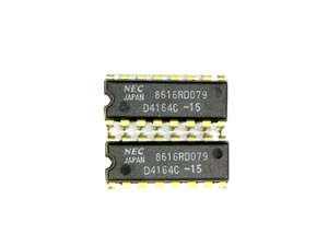 UPD4164C-15 "Original" NEC 64K DRAM 16P DIP IC 2 Stück - Bild 1 von 1