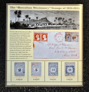 USA2002 #3694 37c The Hawaiian Missionary Stamps - Souvenir Sheet - Mint *crisp* - Picture 1 of 1