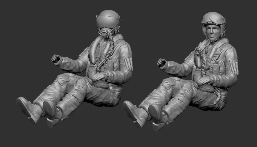 Peddinghaus 3 D Druck 1-72 72F367 2 Moderne Jet Piloten sitzend