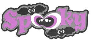 PREMADE SCRAPBOOK-PAPER PIECING-TITLE-TRICK OR TREAT-HALLOWEEN-KIDS-SPOOKY - Picture 1 of 1