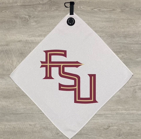 Florida State Seminoles Magnetic Golf Towel, 15x15, with carabiner Cover