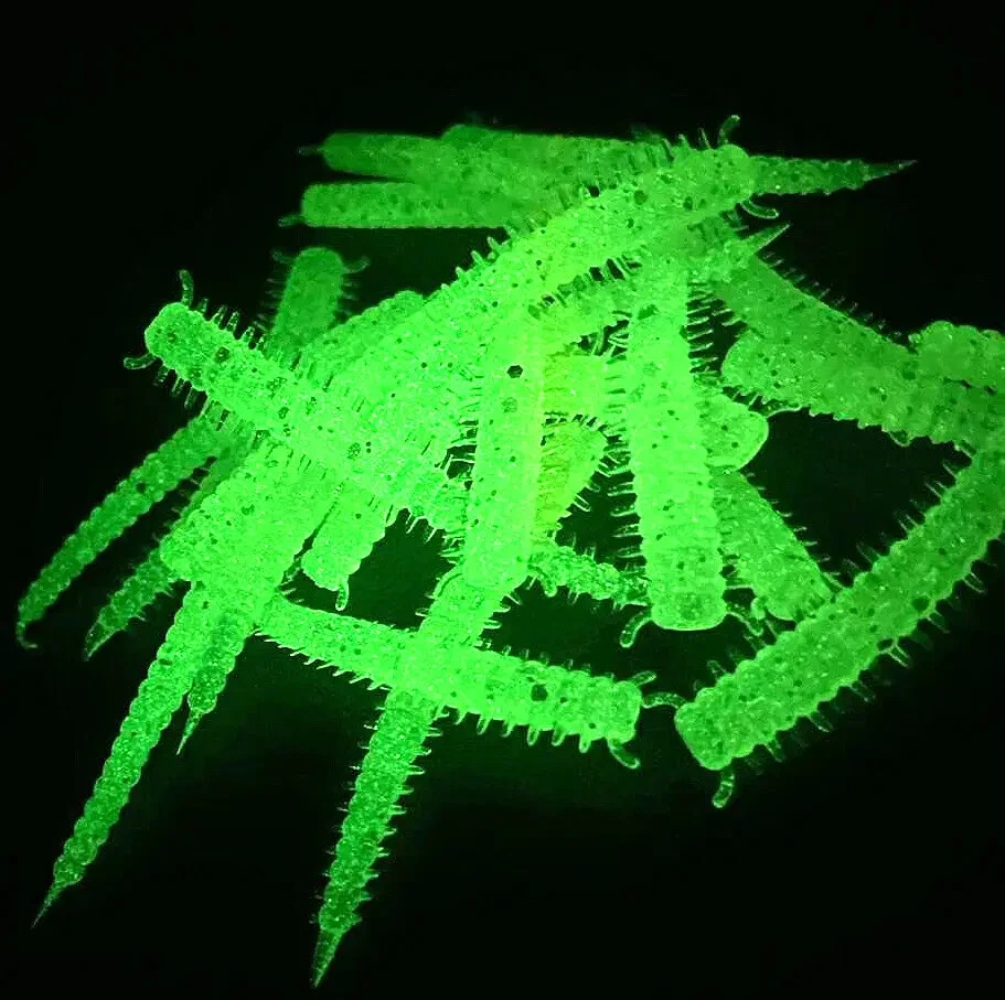 Sea Glow 2" Baby Ragworm x24 - Glow in the Dark and U.V Lures - Image 1 of 1