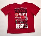 Michael Jordan 1996 1997 Buzzer Beater Graphic Tshirt Air Logo Red XL