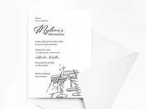 Personalised Birthday Party Invitations with Envelopes - Picture 1 of 5