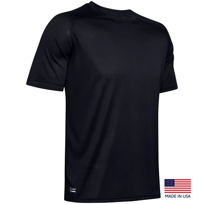 Camiseta táctica Under Armour HECHA EN EE. UU. Negra Tac Tech Poliéster 1351774 Foto 1 de 4