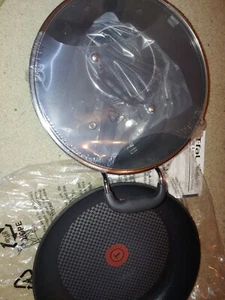 T-fal Hard Titanium Forged Aluminum Non-Stick Cookware, 5 QT Dutch oven& 12 in F - Picture 1 of 5