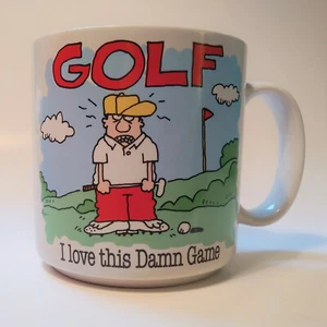 "Taza de café de golf vintage, tazas de golf Mr, Jim Benton, ""I Love This Damn Game""" - Imagen 1 de 6