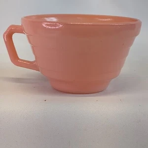 VNT 1930-50 Hazel Atlas Coffee Cup Pink Old Hollywood Moderntone - Picture 1 of 8
