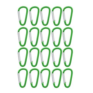 20 Pieces Aluminum Carabiner Spring Clips Snap Hooks Buckle - Picture 1 of 6