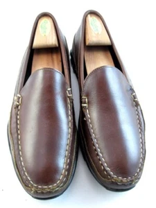 Allen Edmonds "BOULDER" Men's Leather Venetian Driving Mocs 8 E  Brown  (166N) - Picture 1 of 10