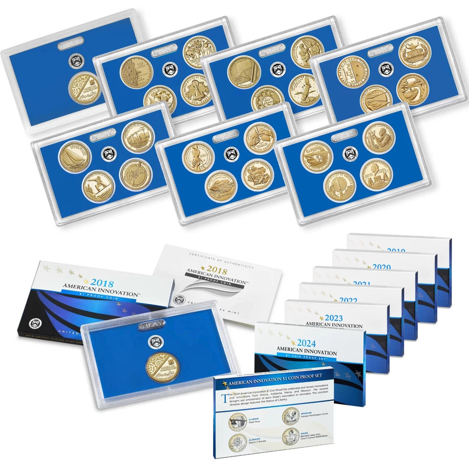 2018-2024 American Innovation $1 Coin Proof Set - Image 1 of 2