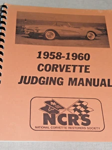 1958 -1960 Corvette Judging Manual National Corvette Restorers Society NCRS - Picture 1 of 3